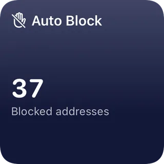 Auto Block tile: 37 addresses blocked after failed sign-ins