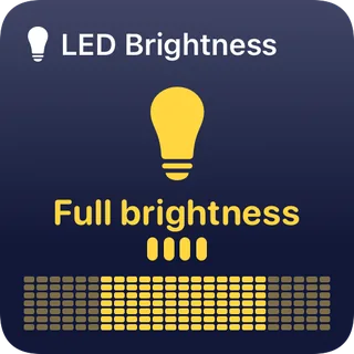 LED Brightness tile at full brightness, with its DSM schedule