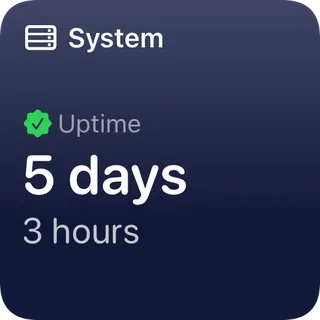 System tile: DSM uptime of 5 days